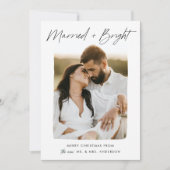 結婚しました Bright ブラックスクリプト 写真入り シーズンカード (正面)