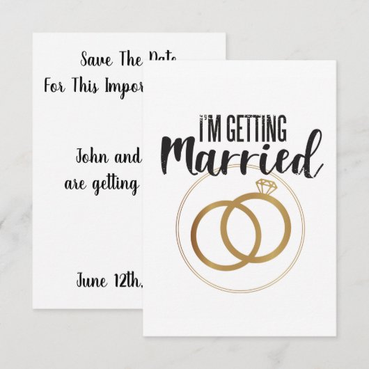 結婚します (正面/裏面)