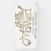 結婚します カーバナー 横断幕 (縦)