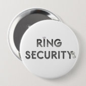 結婚します"リング保証"を 缶バッジ (正面&裏面)