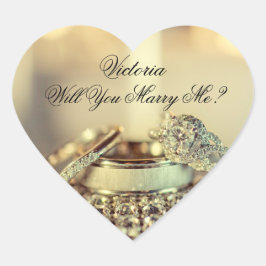 結婚しよう!名前を入れたプロポーズ台本 ハートシール