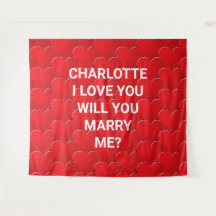 結婚しよう 赤いハート オーダーメイド テキスト プロポーズ