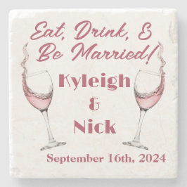 結婚しよう、飲んで、愛を祝おう ストーンコースター