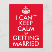 結婚し保ても落ち着かない ポストカード (正面)