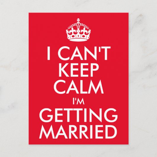 結婚し保ても落ち着かない ポストカード (正面)