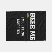 結婚するからビールくれ 面白い 花婿 独身 最後の フリースブランケット (正面(横))