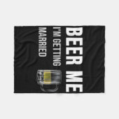 結婚するからビール買ってきて！面白い新郎独身最後の記念 フリースブランケット (正面(横))