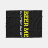 結婚するからビール買ってきて！面白い新郎、独身最後のバチェラー、ブライズパーティ フリースブランケット (正面(横))