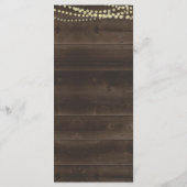 結婚するか、または他の特別の日のための素朴なメニュー プログラム (裏面)