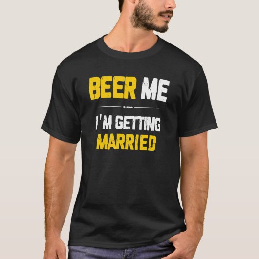 結婚するので飲ませて！新郎・新婦の友達・独身最後の宴 Tシャツ (正面)