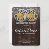 「結婚するよ！」の前にBBQ & BREWS 婚約パーティー 招待状 (正面)