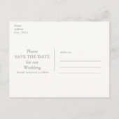 結婚するよ 白とグレー 保存日付 案内ポストカード (裏面)