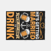 結婚するよ 面白い 結婚前のお別れパーティー フリースブランケット (正面(横))