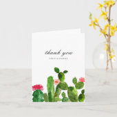 結婚するエレガントなサボテンの庭|は感謝していしています カード (黄色い花)