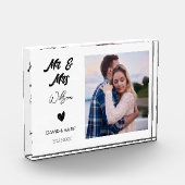 結婚するカップルへのプレゼント 花嫁のブライダルシャワーギフト フォトブロック (左)