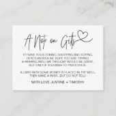 結婚するギフトのノート健康なカードハートを望みます エンクロージャーカード (正面)