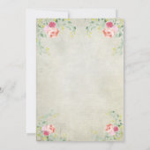 結婚するフラミンゴの駆け出し誘い 招待状 (裏面)