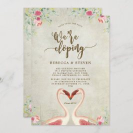 結婚するフラミンゴの駆け出し誘い 招待状