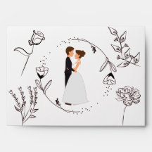 結婚するロマンチックなカップル