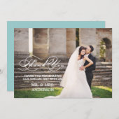 結婚するロマンチックな原稿%PIPE%は写真カード感謝していしています サンキューカード (正面/裏面)