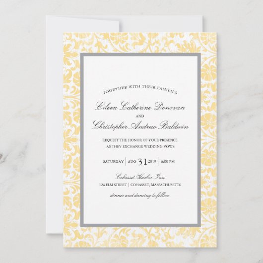 結婚するヴィンテージのレースの出来事| 招待状 (正面)