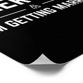 結婚する俺を乾杯！面白い新郎独身パーティー ポスター (角)