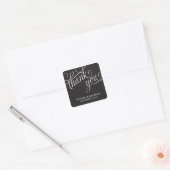 結婚する傾けられた%PIPE%はラベル感謝していしています スクエアシール (封筒)
