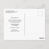 結婚する写真結婚式の日付を保存 ポストカード (裏面)