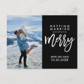 結婚する写真結婚式の日付を保存 ポストカード (正面)