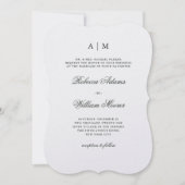 結婚する冬の森林| 招待状 (正面)