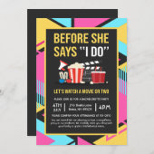 「結婚する前に」独身最後の映画鑑賞会 招待状 (正面/裏面)