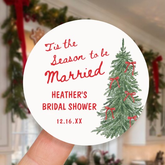 結婚する季節 ホリデーブライダルシャワー ラウンドシール