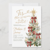 結婚する季節 赤い冬のウェディング 招待状 (正面)