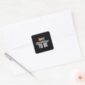 結婚する彼氏へのLGBTプライド・ゲイウェディング・独身最後のプレゼント スクエアシール (封筒)