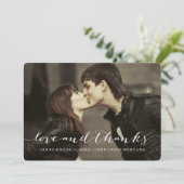 結婚する愛及び感謝の原稿%PIPE%は写真感謝していしています サンキューカード (スタンド正面)