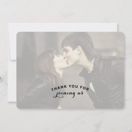 結婚する愛及び感謝の原稿%PIPE%は写真感謝していしています サンキューカード (裏面)