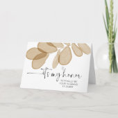 結婚する新郎の夫の結婚式の日に カード (正面)