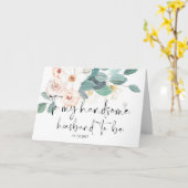 結婚する新郎の夫の結婚式の日に カード (黄色い花)