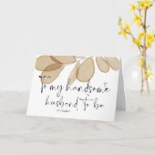 結婚する新郎の夫の結婚式の日に カード (黄色い花)