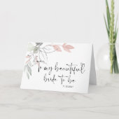 結婚する新郎新婦の結婚式の日 カード (正面)