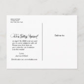 結婚する日付の写真カードを保存する 案内ポストカード (裏面)