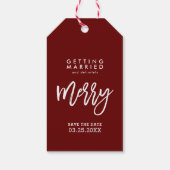 結婚する日付クリスマスを保存 ギフトタグ (裏面)