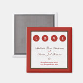 結婚する日付マグネットを保存 マグネット (正面/裏面)