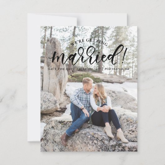 結婚する書道日付を保存 セーブザデート (正面)