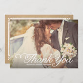 結婚する最も甘い日|は写真カード感謝していしています サンキューカード (正面/裏面)