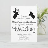 結婚する木びき台及び雌ジカ 招待状 (スタンド正面)