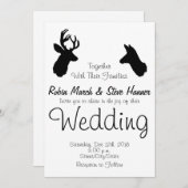 結婚する木びき台及び雌ジカ 招待状 (正面/裏面)