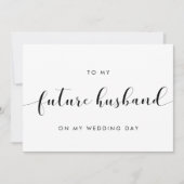 結婚する未来の夫へのウェディングデーのカード 招待状 (正面)