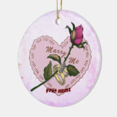 結婚する自分のカスタムウェディングオーナメント セラミックオーナメント (左)