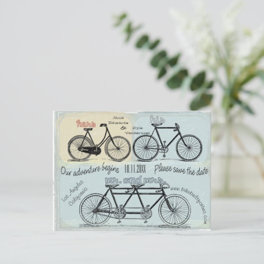 結婚する2のために造られる自転車 ポストカード (スタンド正面)